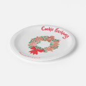 Weihnachts-Cookie-Exchange-Party Pappteller (Schrägansicht)