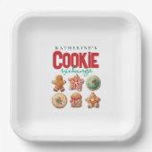 Weihnachts-Cookie-Exchange-Party Pappteller (Vorderseite)