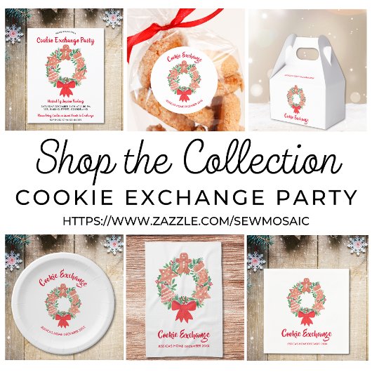 Weihnachts-Cookie-Exchange-Party Pappteller