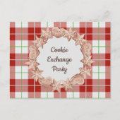 Weihnachts-Cookie-Exchange-Party Postkarte (Vorderseite)