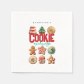 Weihnachts-Cookie-Exchange-Party Serviette (Vorderseite)