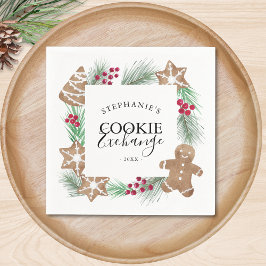 Weihnachts-Cookie-Exchange-Party Serviette