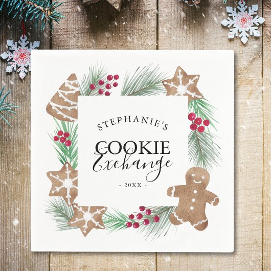 Weihnachts-Cookie-Exchange-Party Serviette