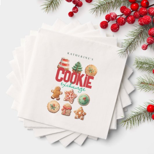 Weihnachts-Cookie-Exchange-Party Serviette