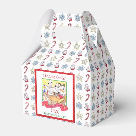 Weihnachts-Cookie-Exchange-Personalisierte Box Geschenkschachtel (Rückseite)