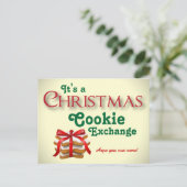 Weihnachts-Cookie-Exchange-Postkarte Feiertagspostkarte (Stehend Vorderseite)