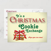 Weihnachts-Cookie-Exchange-Postkarte Feiertagspostkarte (Vorne/Hinten)