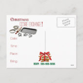 Weihnachts-Cookie-Exchange-Postkarte Feiertagspostkarte (Rückseite)