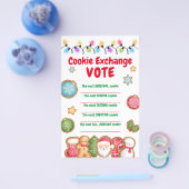 Weihnachts-Cookie-Exchange-Stimmkarten Flyer (Einzeln)