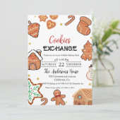 Weihnachts-Cookie Exchange Weihnachtsfest-Party Einladung (Stehend Vorderseite)