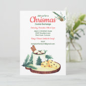 Weihnachts-Cookie Exchange Winter-Party Einladung (Stehend Vorderseite)