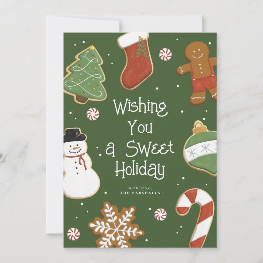 Weihnachts-Cookie Feiertagskarte (Vorderseite)