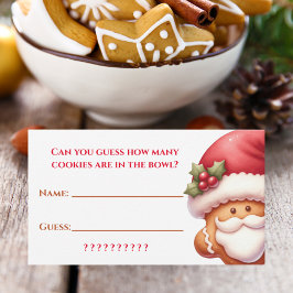 Weihnachts Cookie Guessing Game Card Mitteilungskarte