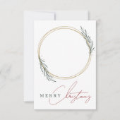 Weihnachts-Cookie-Karte Elegantes Goldenes Grün (Vorderseite)