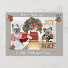 Weihnachts-Cookie Kitten Cookie Exchange Postkarte