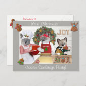 Weihnachts-Cookie Kitten Cookie Exchange Postkarte (Vorne/Hinten)