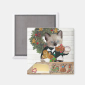 Weihnachts Cookie Kitten Magnet (Vorderseite/Rückseite)