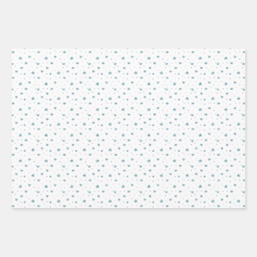 Weihnachts-Cookie Lebkuchen Mann Blue Junge Geburt Geschenkpapier Set (Vorderseite 2)