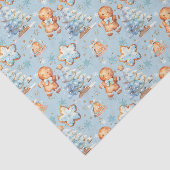 Weihnachts-Cookie Lebkuchen Mann Blue Junge Geburt Seidenpapier (Ausschnitt)