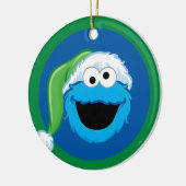 Weihnachts-Cookie-Monster Keramik Ornament (Links)