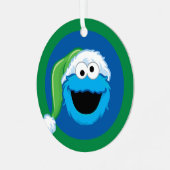 Weihnachts-Cookie-Monster Ornament Aus Metall (Vorderseite links)