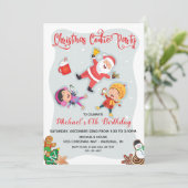 Weihnachts-Cookie-Party mit dem Weihnachtsmann im  Einladung (Stehend Vorderseite)