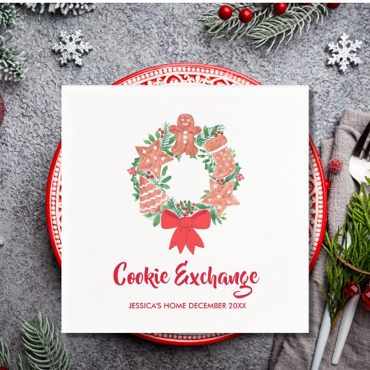Weihnachts-Cookie-Party Serviette