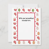 Weihnachts-Cookie Personalisierte Flachkarte (Rückseite)