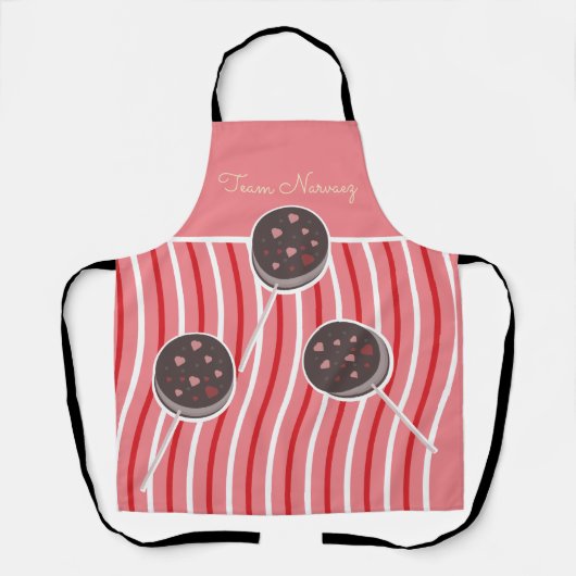 Weihnachts-Cookie Pop Backteam Name Peppermint Schürze (Vorderseite)