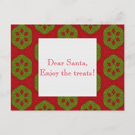 Weihnachts-Cookie Postkarte (Rückseite)