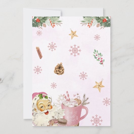 Weihnachts-Cookie Santa Baby Bingo Games Card Einladung (Rückseite)