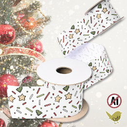  Weihnachts-Cookie-Sprinkles Festlich  Satinband