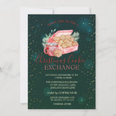 Weihnachts-Cookie Sterne Grünen Weihnachten Einladung (Vorderseite)