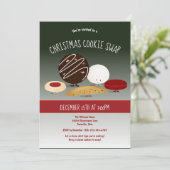 Weihnachts-Cookie Swap Party Einladung (Stehend Vorderseite)
