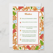 Weihnachts-Cookie-Swap-Party mit Regeln Einladung (Rückseite)