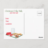 Weihnachts-Cookie Walk Einladung Postkarte (Rückseite)
