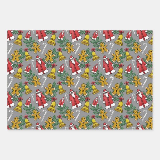 Weihnachts-Cookie Wrapping Paper-Set Geschenkpapier Set (Vorderseite 3)