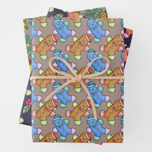 Weihnachts-Cookie Wrapping Paper-Set Geschenkpapier Set (Beispiel)