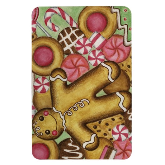 Weihnachts-Cookies-Magnet Magnet (Vertikal)