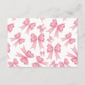 Weihnachts Coquette Pink Books Baby Dusche Begleitkarte (Rückseite)