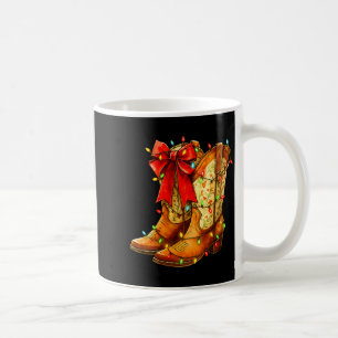 Weihnachts-Coquette-Schleife-Cowgirl-Stiefel Weste Kaffeetasse