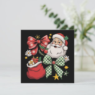 Weihnachts Coquette Vintag Preppy Retro Xmas Feiertagskarte