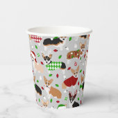 Weihnachts Corgi Hogs Paper Cups Pappbecher (Rückseite)
