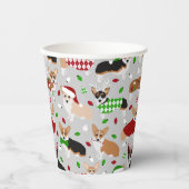 Weihnachts Corgi Hogs Paper Cups Pappbecher (Vorderseite)