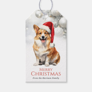 Weihnachts-Corgi-Hund-Geschenkanhänger Geschenkanhänger