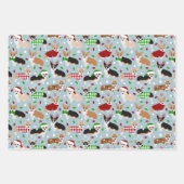 Weihnachts Corgi Hunde Wrapping Paper Sheets Geschenkpapier Set (Vorderseite 2)