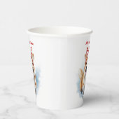 Weihnachts-Corgi mit Rentier-Antlers springen Pappbecher (Rechts)