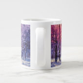 Weihnachts-Corgi-Rentierfischer springen im Schnee Jumbo-Tasse (Rückseite)