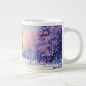 Weihnachts-Corgi-Rentierfischer springen im Schnee Jumbo-Tasse (Rechts)