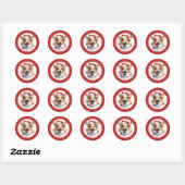 Weihnachts Corgi Round Stickers (Blatt)